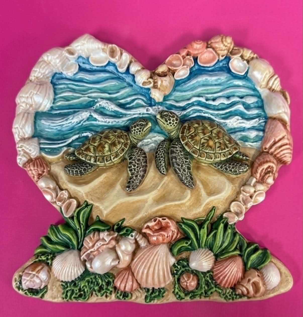 LARGE TURTLE PLAQUE WITH PAINTABLE EASEL KIT