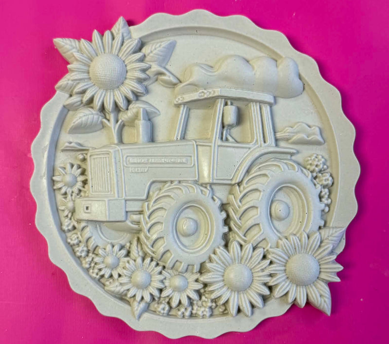 LARGE SUNFLOWER PLAQUE WITH PAINTABLE EASEL KIT